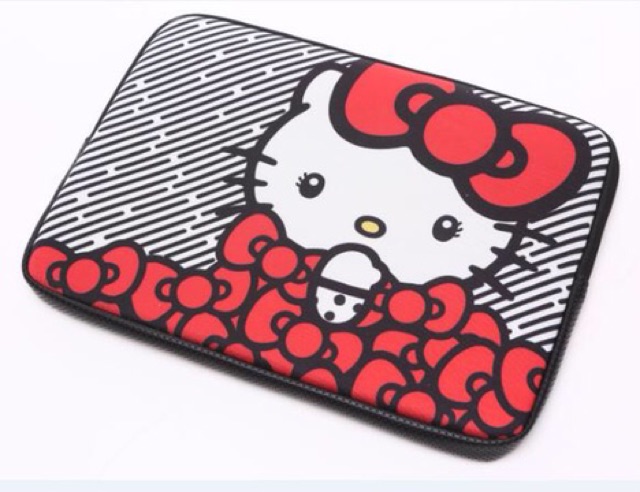 Tas Sarung Laptop Sleeve Softcase Strip Hello Kitty  Neoprene 14 inch