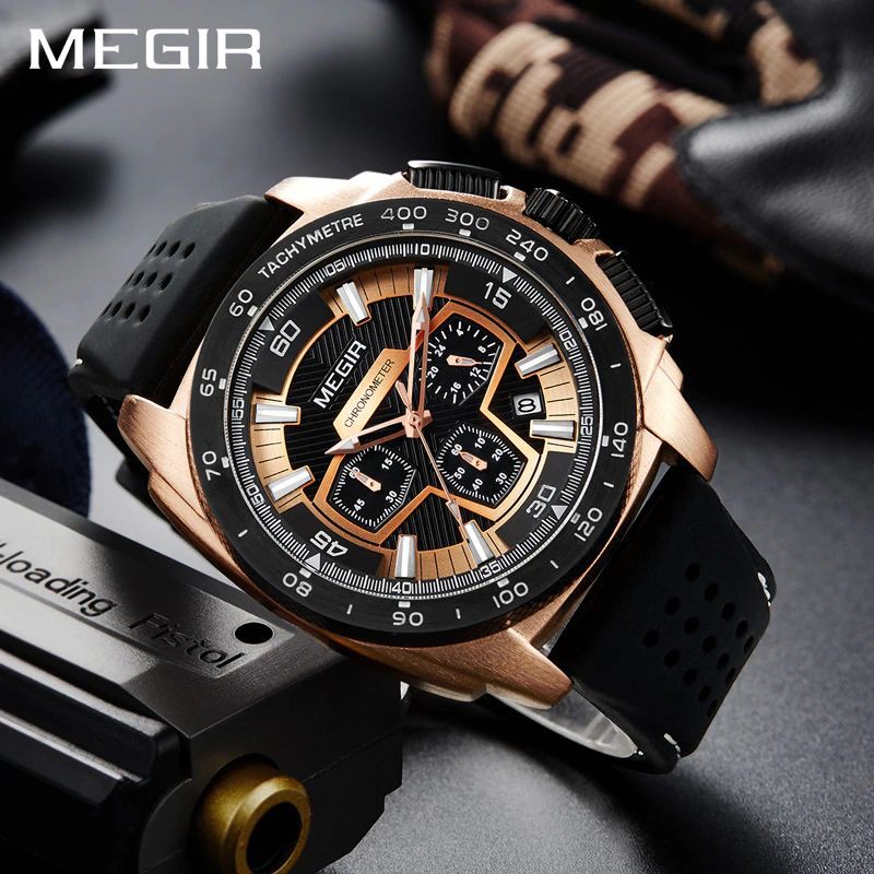 MEGIR 2056 Jam Tangan Pria Analog Chronograph WATCHKITE WKOS