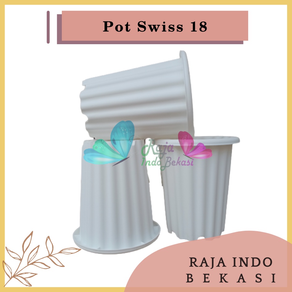 Rajaindobekasi Pot Swiss 18 Putih  Pot Yogap 18 Putih Coklat Merah Bata Bening Transparan Pot Yogap 17 18 19 Pot Yogap Murah Pot Bunga Tinggi Pirus Tegak Bagus Tebal