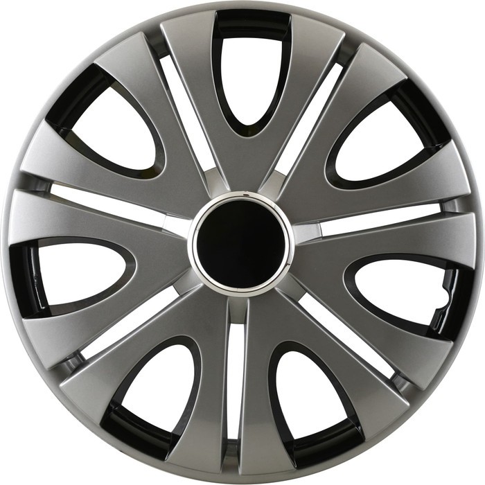 COVER VELG SPORT WHEEL DOP RODA LOWIN DESIGN 14 INCHI CHROME &amp; HITAM 5082 - 1 SET 4PCS