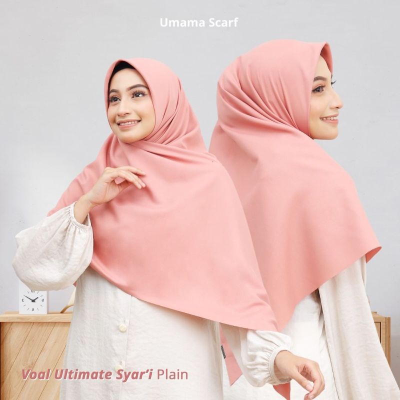 Hijab Segiempat Syari Voal ULTIMATE Syari Size 130x130 Umama LABEL BESI - Voal Miracle Plain Umama Syari