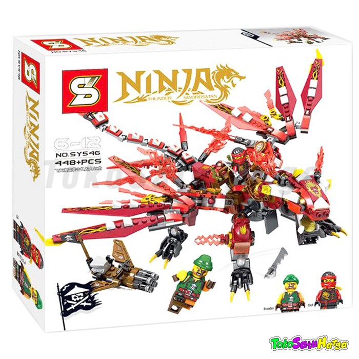 Lego Brick Ninjago SY 546 Attack Of Kai Dragon