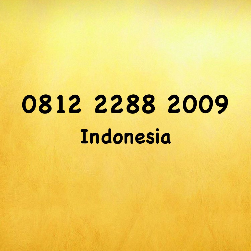 Nomor Cantik Simpati Seri Tahun - 09 - 0812 2288 2009