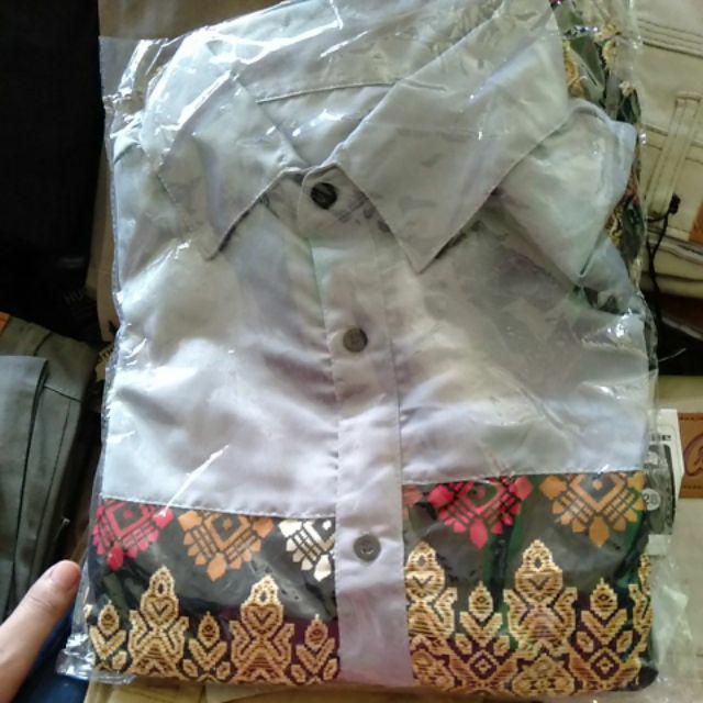 Baju Couple Batik Cewek Cowok Fashion Kapel Cople Dress Longdres Wanita Kemeja Pria Gamis Dres Atsan