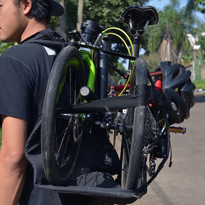 tas backpack loading ransel gendong sepeda lipat folding bike 16 - 22 inch original minor