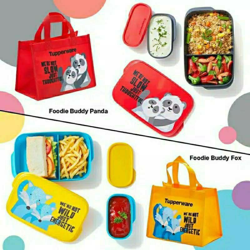 Tupperware foodie buddy lunch set merah bekal