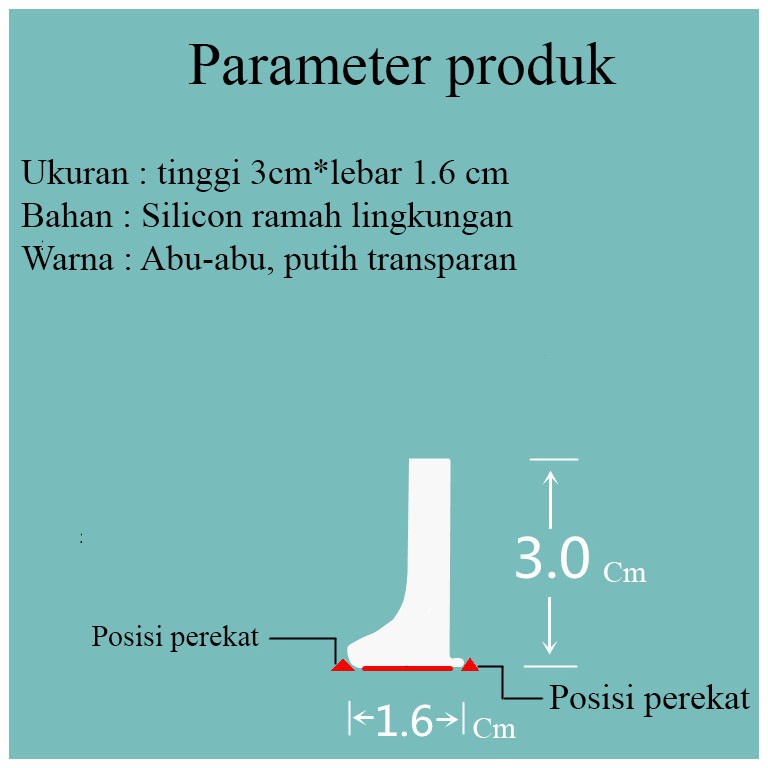 Pembatas Air Kamar Mandi Washtafel Bahan Silikon Seal Pembatas