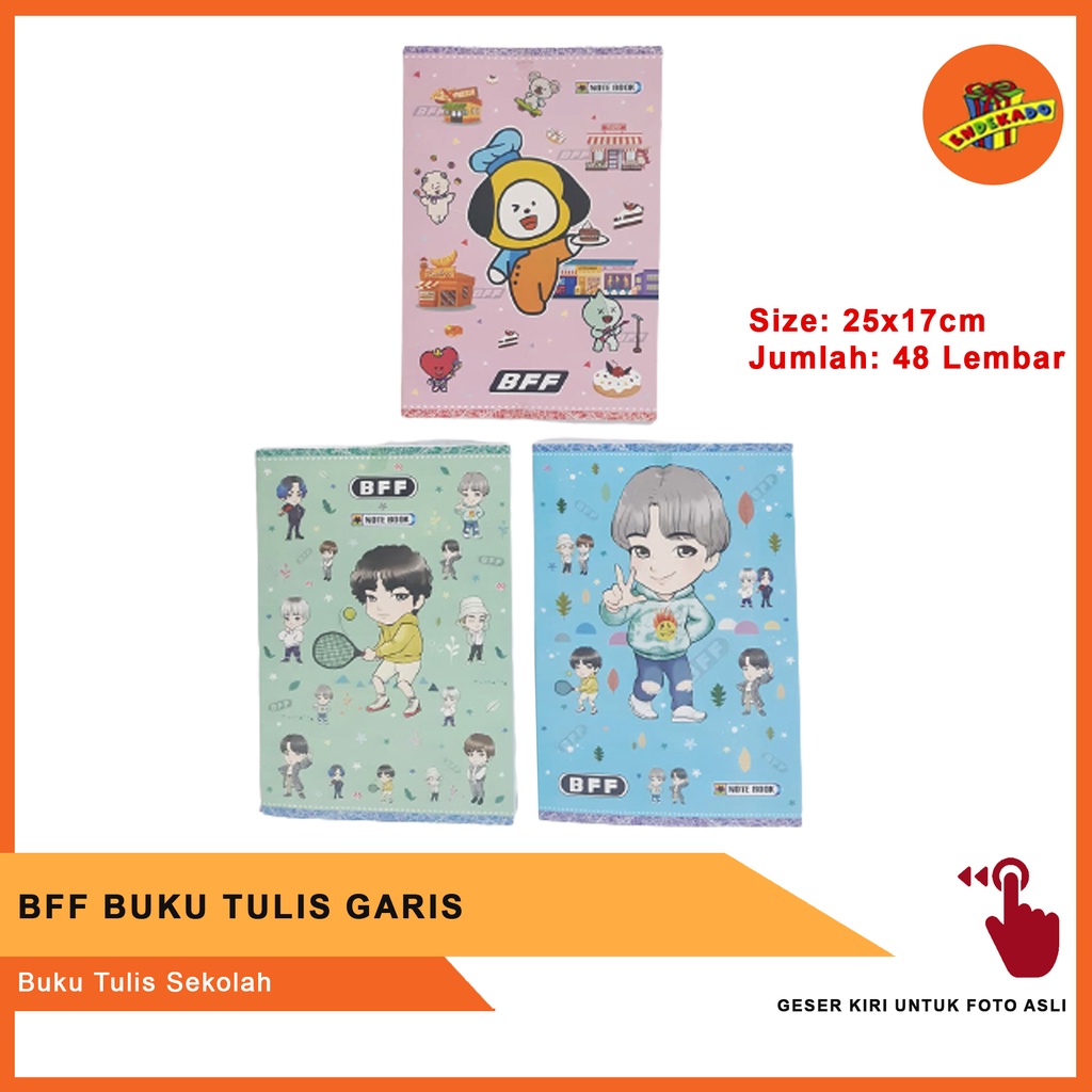 MAKASSAR! BFF BUKU TULIS GARIS - Buku Tulis Sekolah