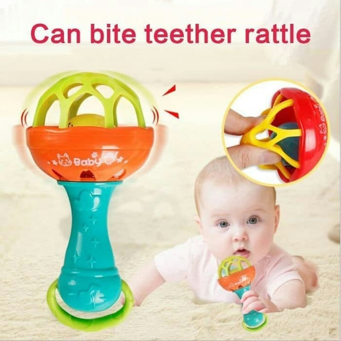 Kizzie Mainan Kerincingan Bayi Baby Rattle Toys Soft Teether Import