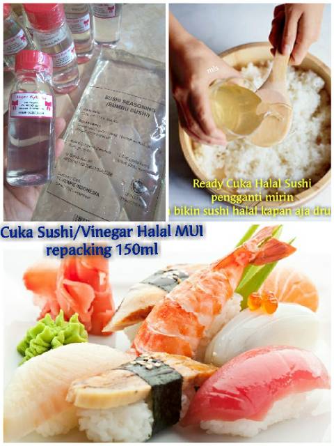 Paket 5 bahan sushi isi nori bambu shoyu cuka jahe halal gari soy sauce vinegar makisu sushi