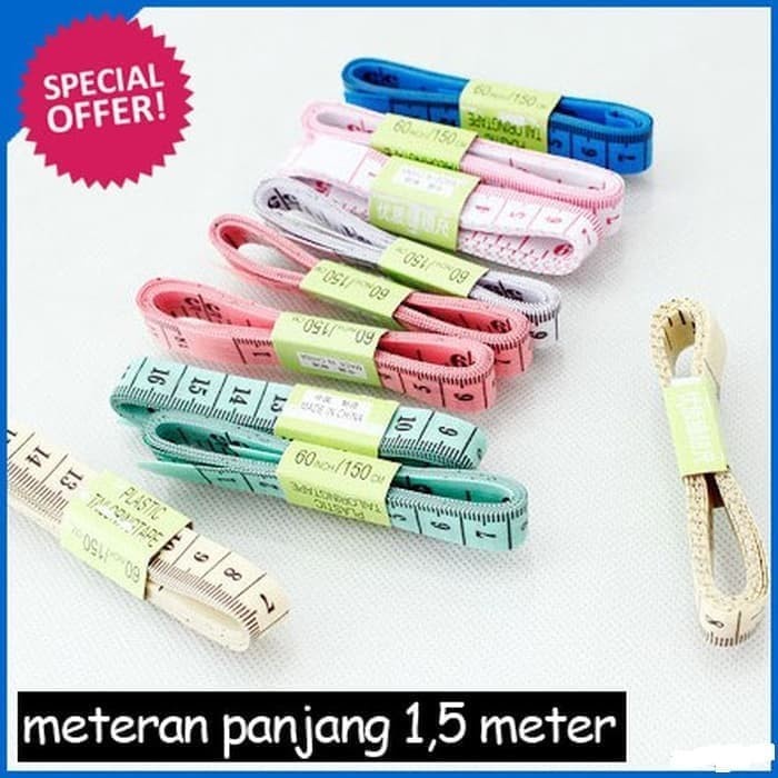 Meteran Kain Baju Badan 150 cm Merk Butterfly Tailor Tape Jahit Ukur Meteran Kain Murah