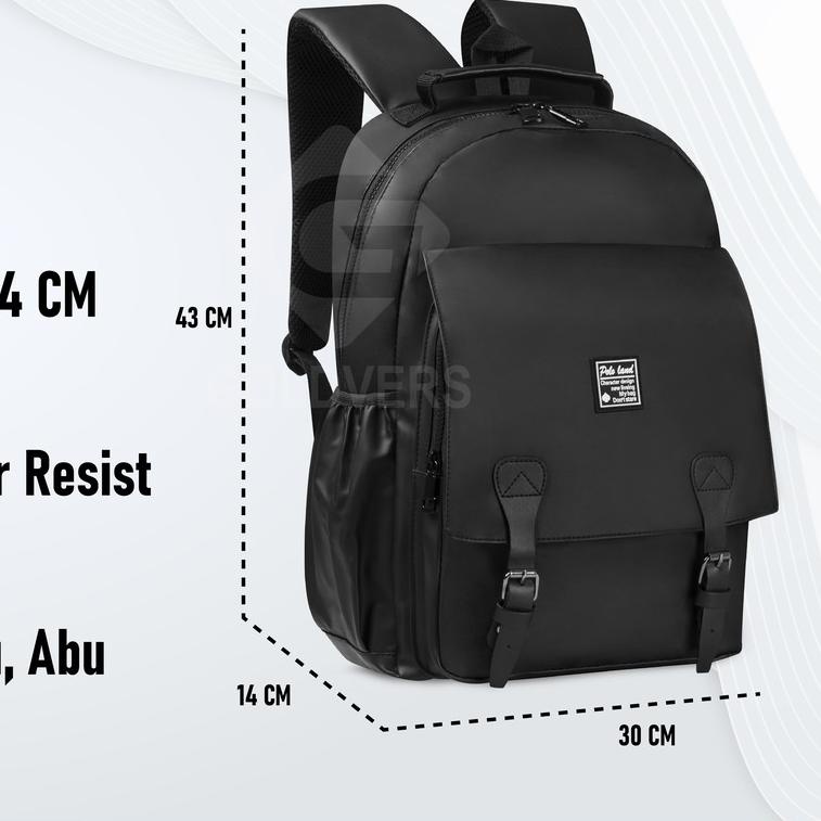 ▼ POLO LAND Ransel BackPack ORIGINAL Tas Sekolah Kuliah Ransel Laptop Gendong Pria Waterproof IMPORT