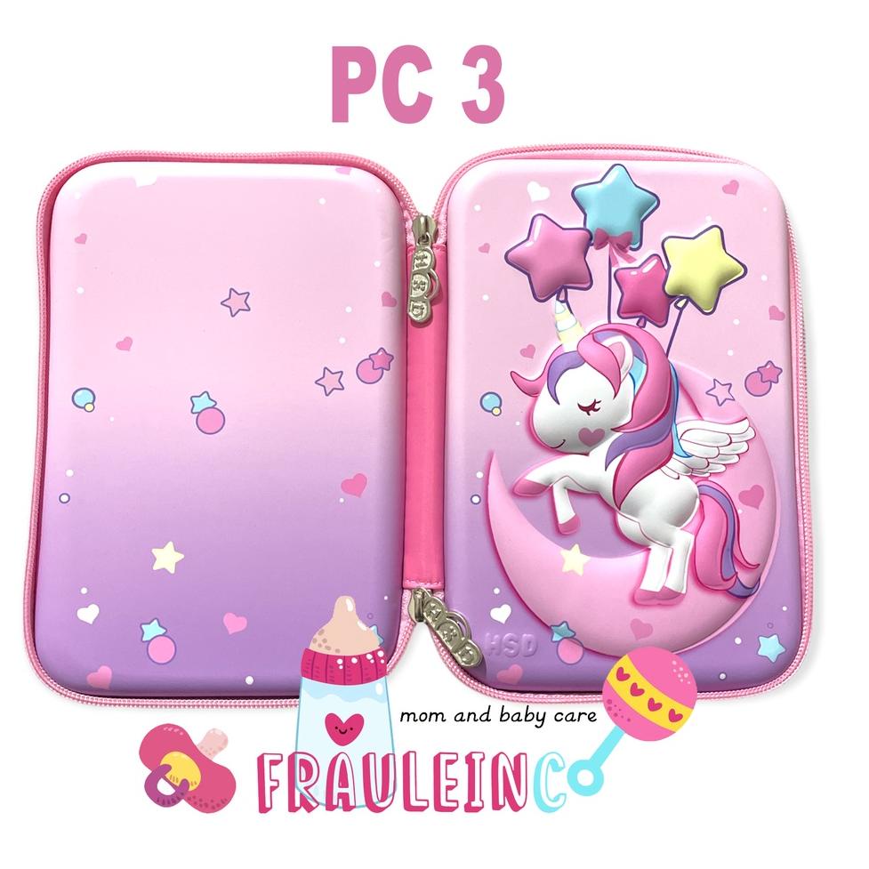 

CUCI GUDANG *FRAULEINCO* GROSIR Pencil Case / kotak pensil EMBOSS 6D Unicorn, Lol, Frozen, Batman, S