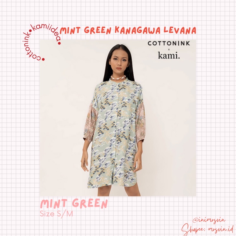 Mint Green Kanagawa Levana cottonink x kamiidea cottonink x kami