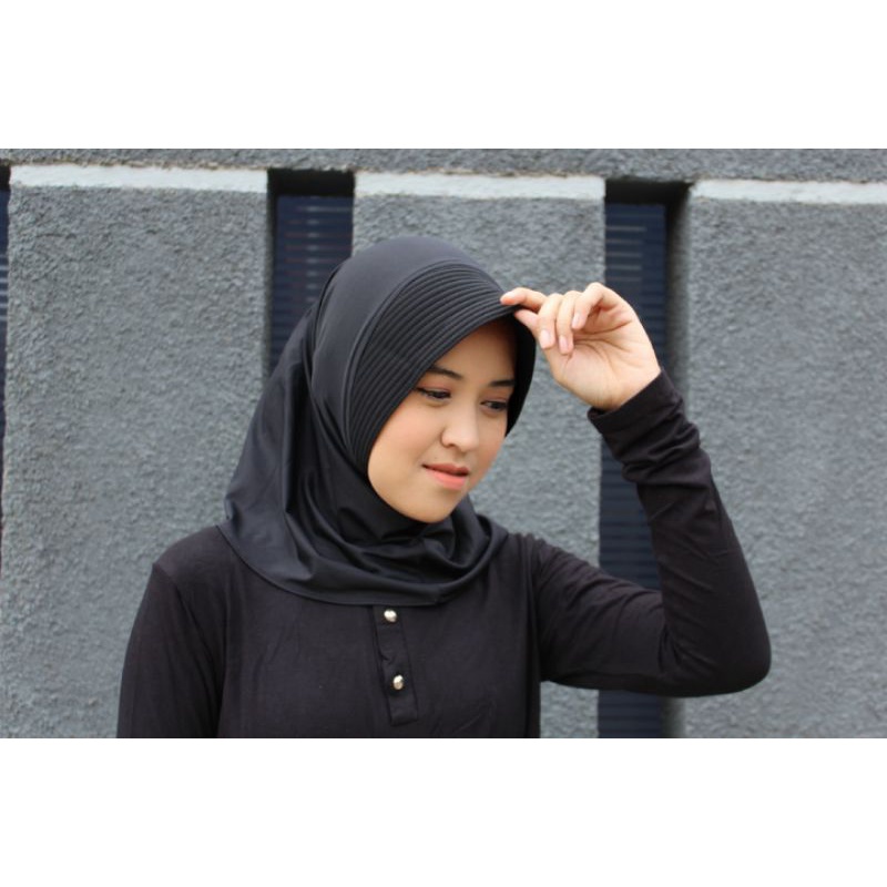 Jilbab Sport Hijab Instan Sporty Jilbab Volly Jilbab Olahraga Bergo Sport