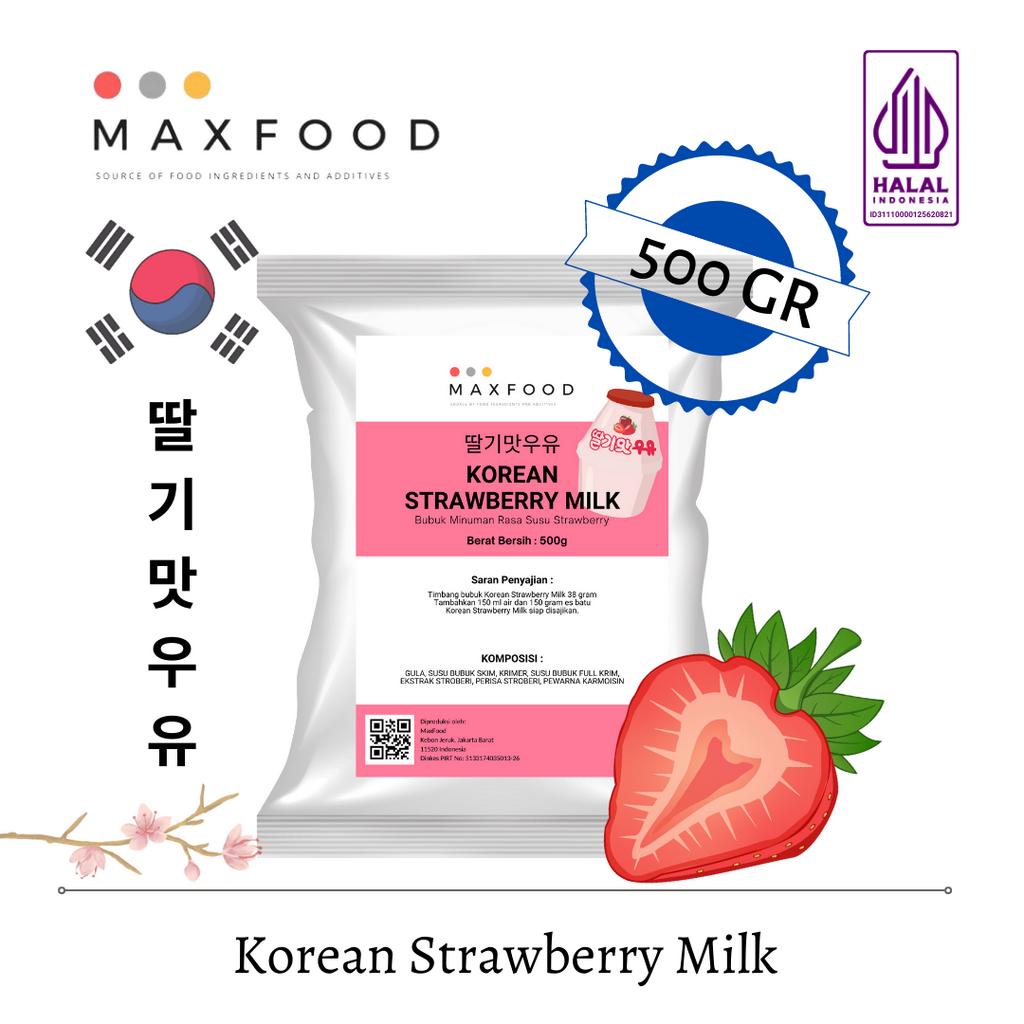 

MAXFOOD - Korean Strawberry Milk shake / Bubuk Minuman Rasa Susu Stroberi Korea 500 GR