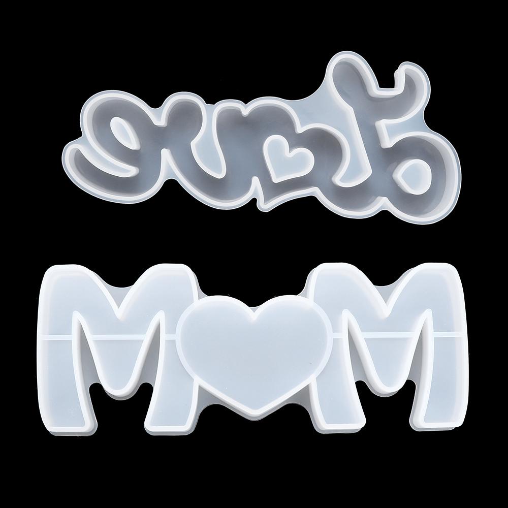 Cetakan Resin Huruf SOLIGHTER LOVE Mother's Day Resin Kerajinan Tangan Casting Molds