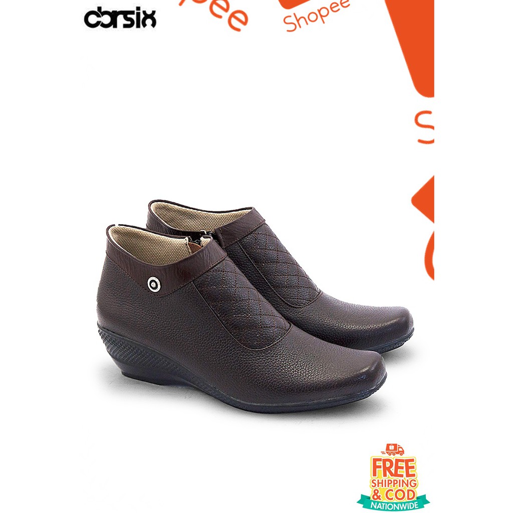 SEPATU FORMAL PANTOFEL KERJA BOOTS WANITA KULIT CBR SIX PUC 72720 ORIGINAL CIBADUYUT COD