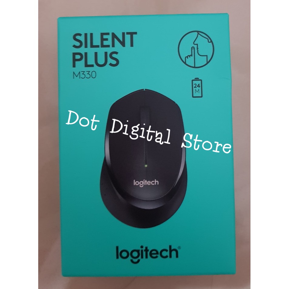 Mouse Logitech M330 m330 Wireless silent plus - Hitam