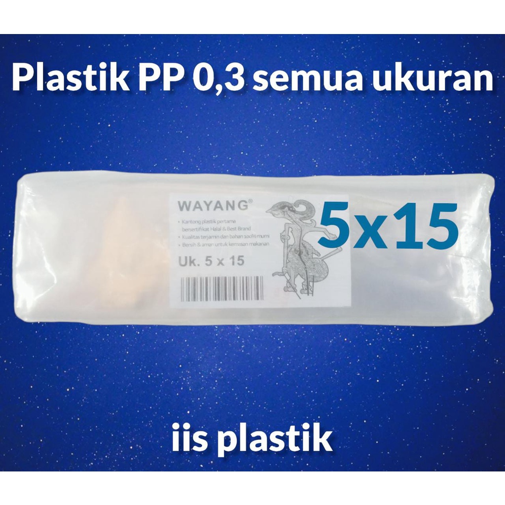 kantong plastik PP bening Ukuran kecil / plastik aneka Kue / Kerupuk Macaroni dll / plastik bening semua ukuran