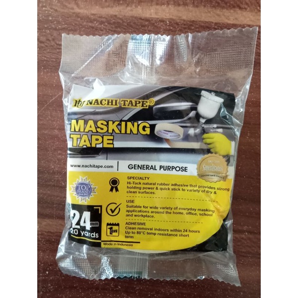 

Lakban Kertas Masking Tape Nachi 1in 24mm 20yard