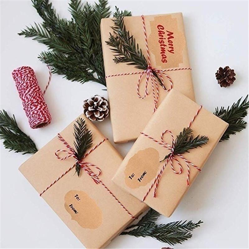 [300 pcs1 Roll Kraft Gift Tags Sticker] [Handwritten Convenience Stickers Sealing Cowhide Sticker Label For Kitchen Classification Diy Gift Tags]