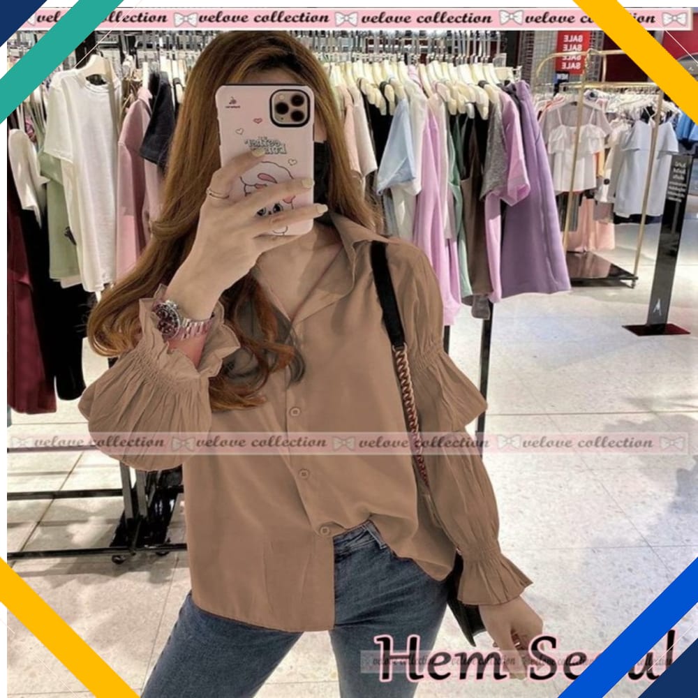 Hem Seoul Coksu Kekinian Baju Atasan Wanita 0153 Premium UDF