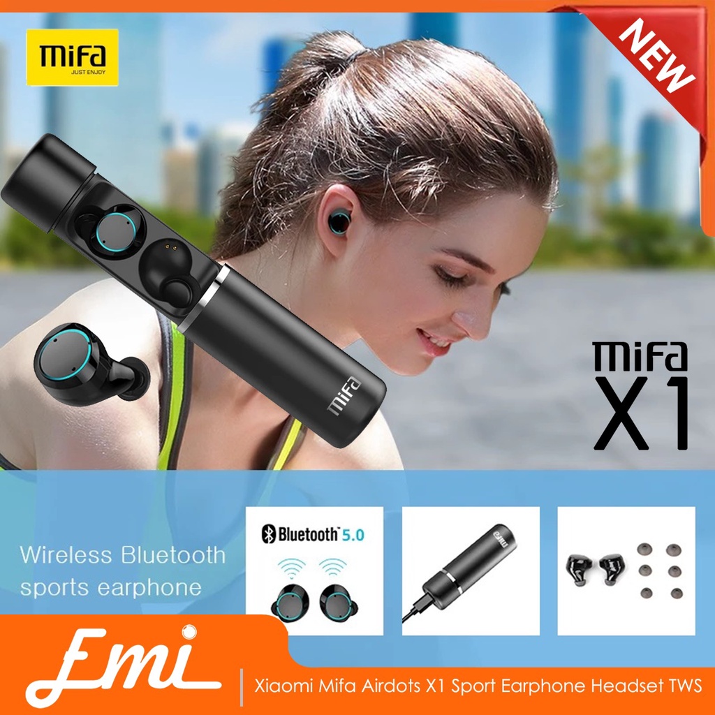 Mifa Airdots X1 Speaker Sport Earphone Headset TWS Garansi Resmi