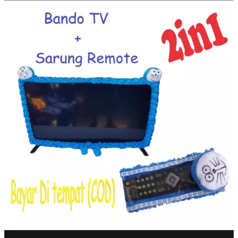 SET 2 in 1 PAKET HEMAT COVER REMOT DAN COVER TV BAHAN BULU RASFUR