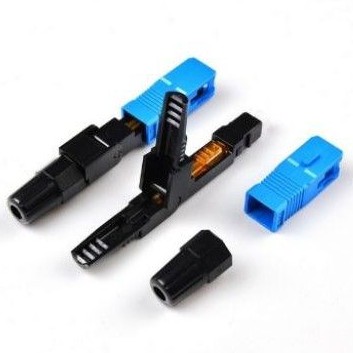 10pcs Fast Connector SC UPC Biru Konektor optic Kabel FTTH singe mode fiber optik model capit buaya