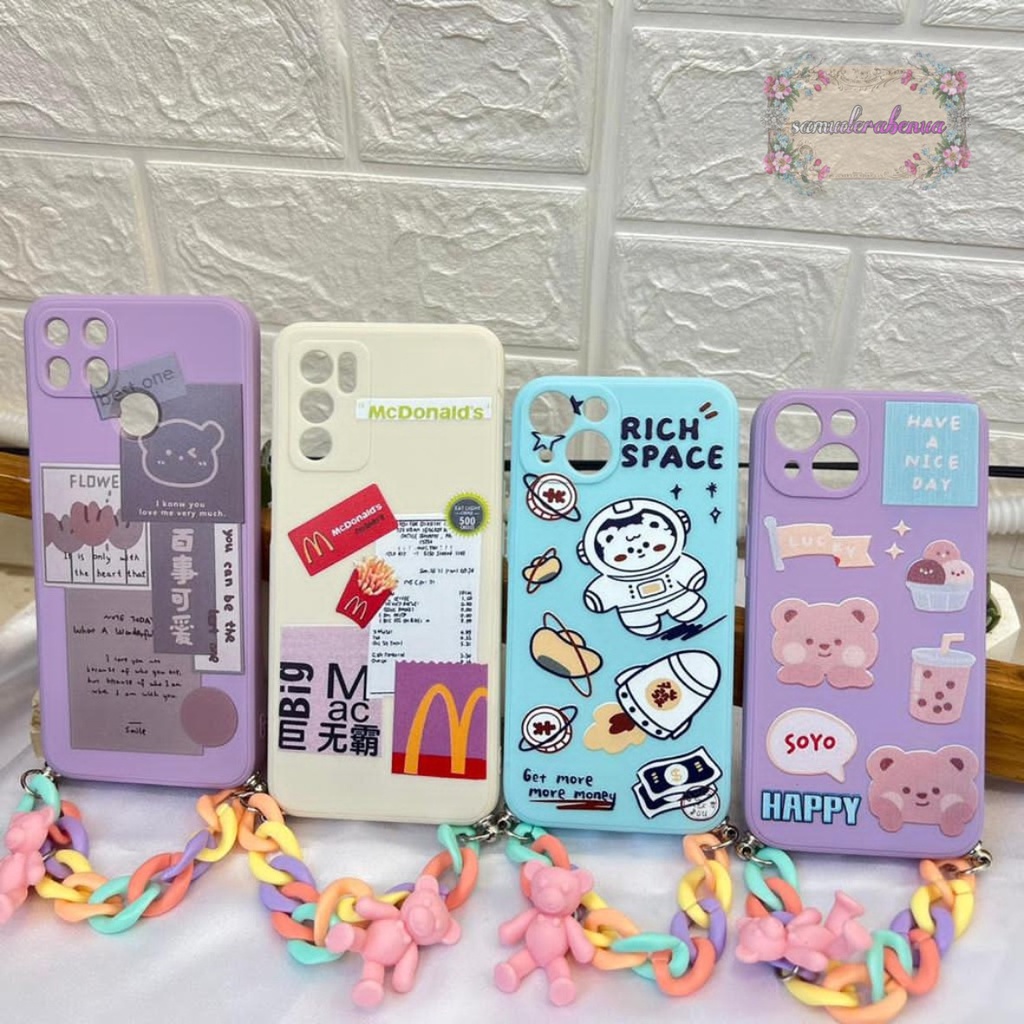 GL003 SOFTCASE SLING RANTAI OPPO A36 A76 A55  A52 A92 A53 A33 A54 A74 A95 A31 A8 A3S A1K SB3527