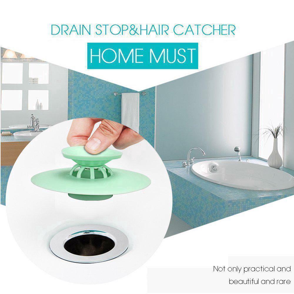 [Harga Grosir]Stopper Saringan Rambut Multifungsi Bahan Silikon Tahan Lama Untuk Kamar Mandi/Hot Sale