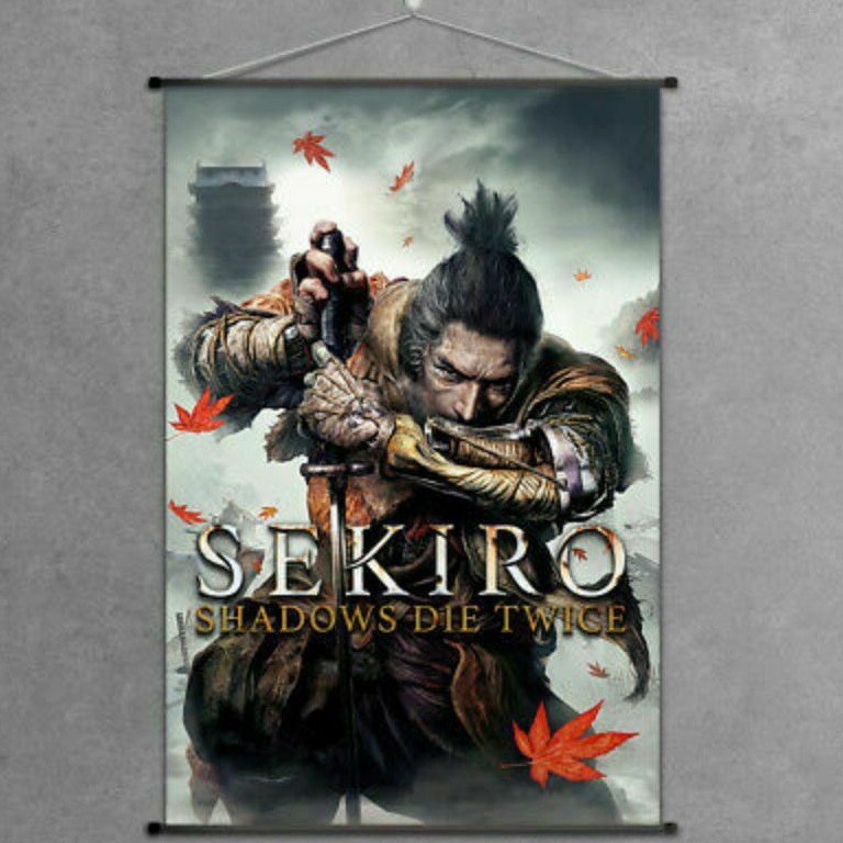 Scroll Cloth Poster Game Painting Wall Decoration for  Sekiro Shadows Die Twice