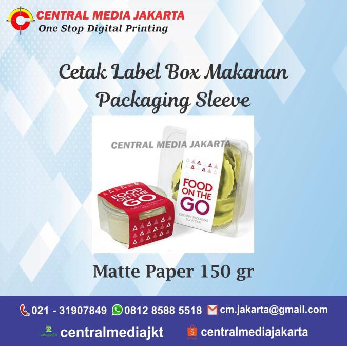 

BARU. Cetak Packaging Sleeve Label Roller Paper Belt Box Dus Kotak Makanan - 48x5 CM