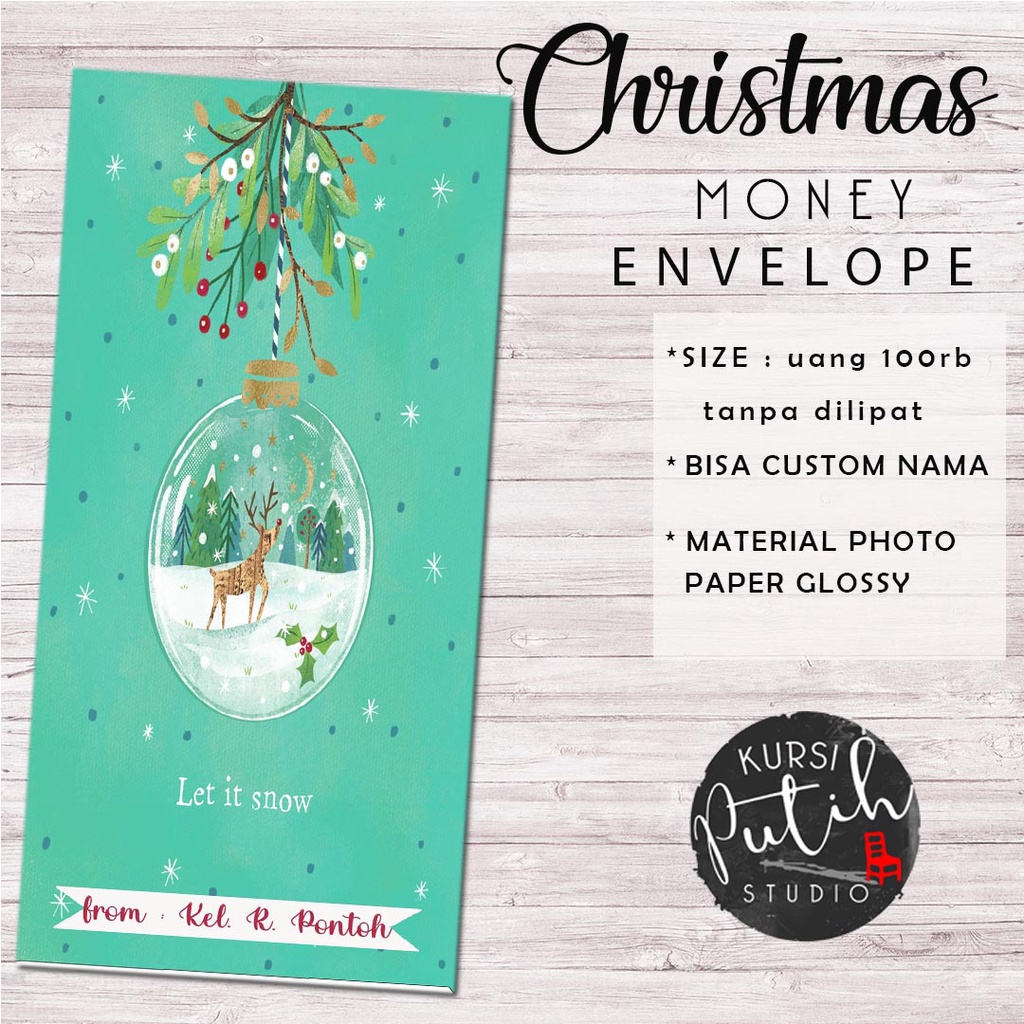 

amplop angpao / uang / money envelope tema natal christmas