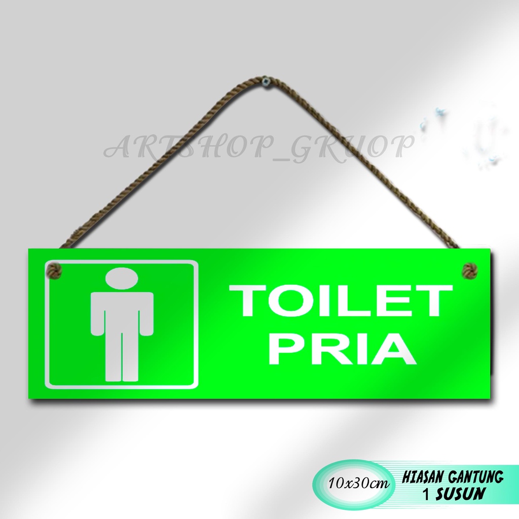 Hiasan dinding pintu pajangan pintu TOILET shabby walldecor poster kayu. pajangan rumah dekorasi