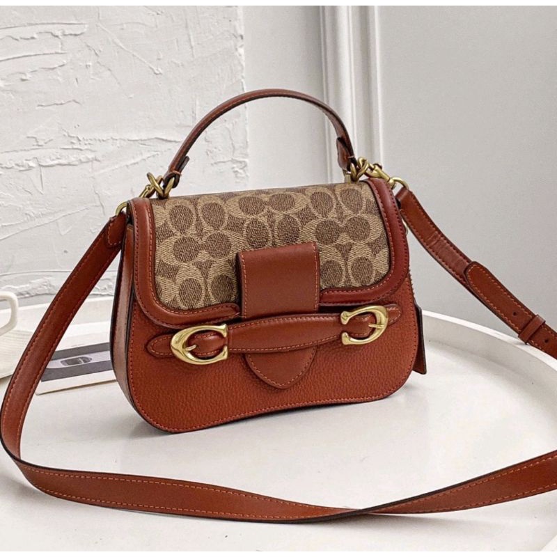 Coach Retro Shoulder Bag In Signature Tan Rust (C0767)