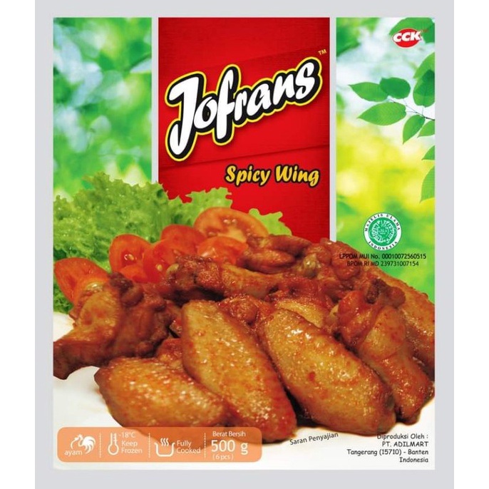 jofrans spicy wings 500gr