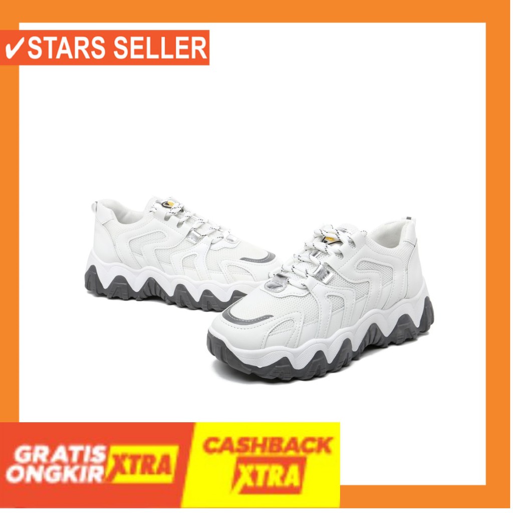 (BAYAR DI TEMPAT) MURAH BARU ASLI ORIGINAL NEW 2020 / 4.4 FS PVN Sepatu Sneakers Wanita Putih Sport