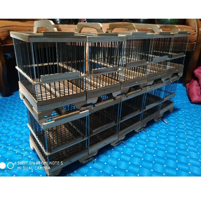 l66✫ Sangkar Burung Pleci Kayu Koper Mini Murah