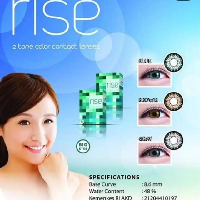 Softlens warna Rise / Softlens Rise 2 Tone 14,4mm