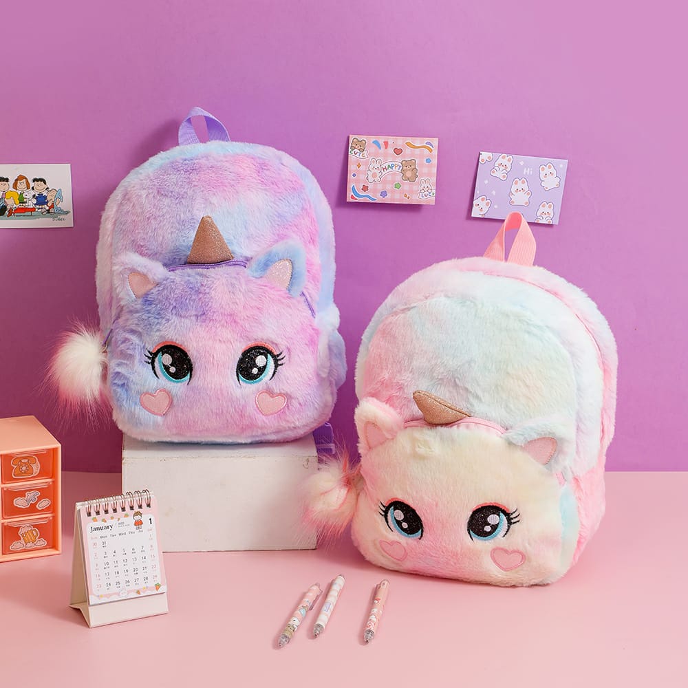 Tas sekolah anak PAUD TK tas ransel unicorn bulu Tas jalan jalan anak SD tas unicorn bulu kado ultah anak perempuan kado ultah unicorn tas anak import Tas Blingberry import tas blingberry grosir