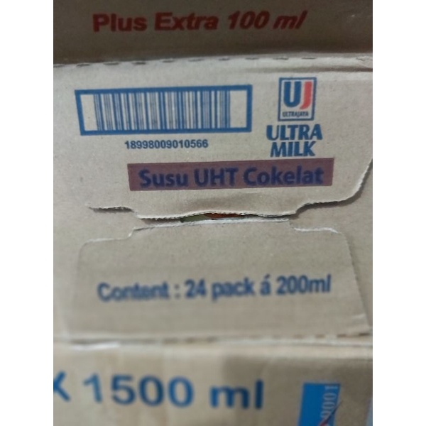 

Ultra Milk Susu UHT Cokelat 200ml 1 Dos