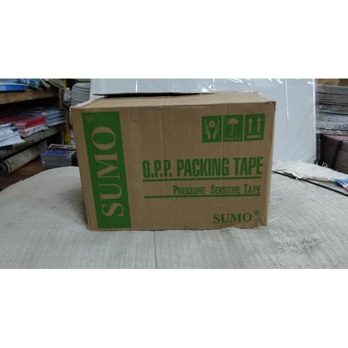 

Lakban Isolasi Bening OPP SUMO TAPE HIJAU Dus 2 inch x 100 yard 48 mm BERKUALITAS