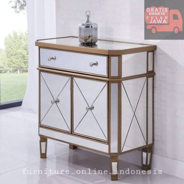 FREE ONGKIR nakas kaca nakas meja kaca konsul nakas minimalis nakas lampu concole nakas shabby