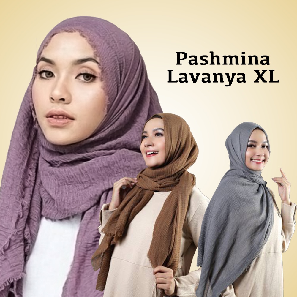 Hijab muslimah Pashmina Lavanya XL crinkle