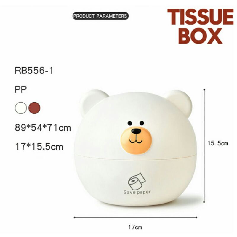 Riancy Kotak Tisu Gulung Tissue Rool Box Model Bear - RB556-1 - Brown