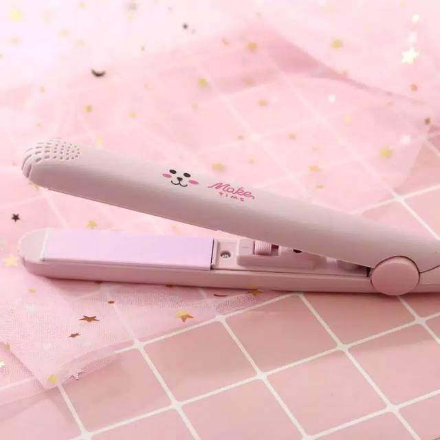 Catokan Mini Alat Catok Rambut Mini 2in1 Set Lurus dan Keriting Make Time Karakter-2