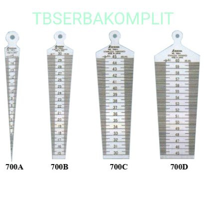 Taper Gauge Shinwa 700C 30-45 mm Akurasi 0.05mm Japan Tapper Welding Welder Gage Alat Ukur Kedalaman