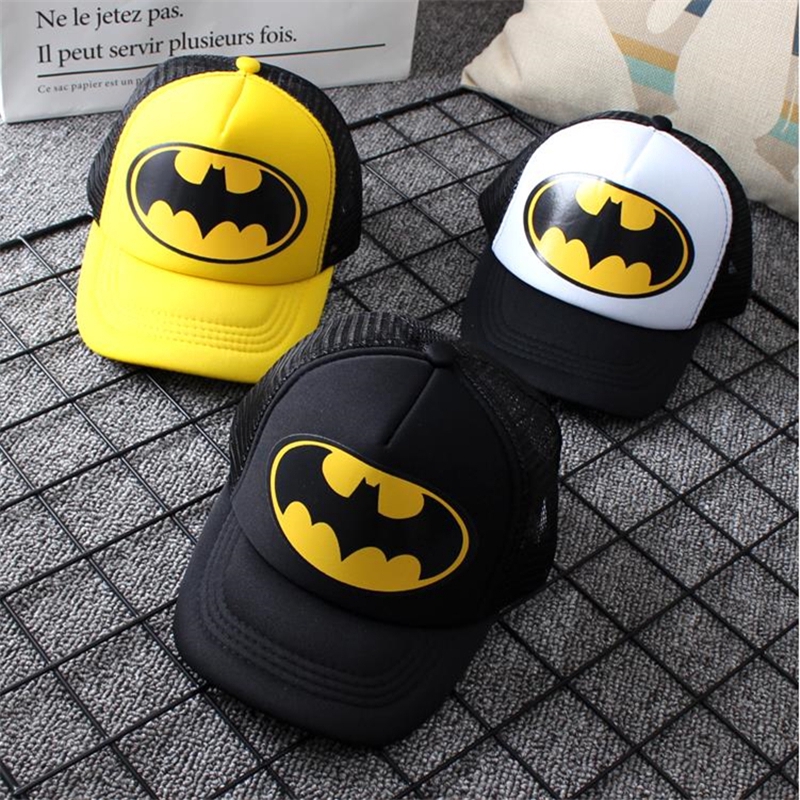 Topi Baseball Adjustable Motif Batman Untuk Anak Laki-Laki  Perempuan 2-7 Tahun